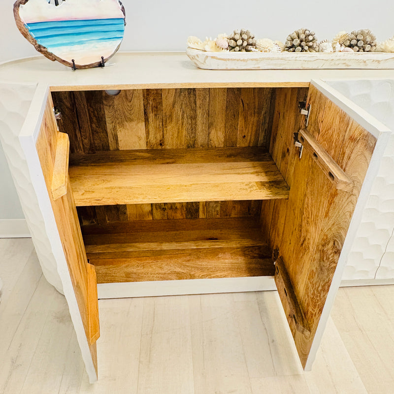 Solid Mango Wood 4 Door Cabinet
