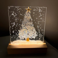 Acrylic Panels for LED Lights w/ Coastal Designs in Glass, Sand, Shells Resin