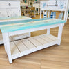 Hand Painted  Sturdy Wood Coffe Table/Bench