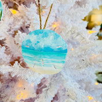 Assorted Hand Painted Dried Sand Dollar Christmas Ornaments