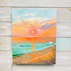 Sunrise/Sunset Coral Sky Seascape Original Painting