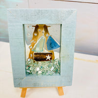 Assorted Mini Framed Resin Art w/ Wooden Easel