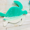 Beach Inspired Teal Resin Sea Turtle