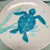 Sea Life Hand Painted Ceramic 8" Plates Sunshine & Sweet Peas Coastal Decor