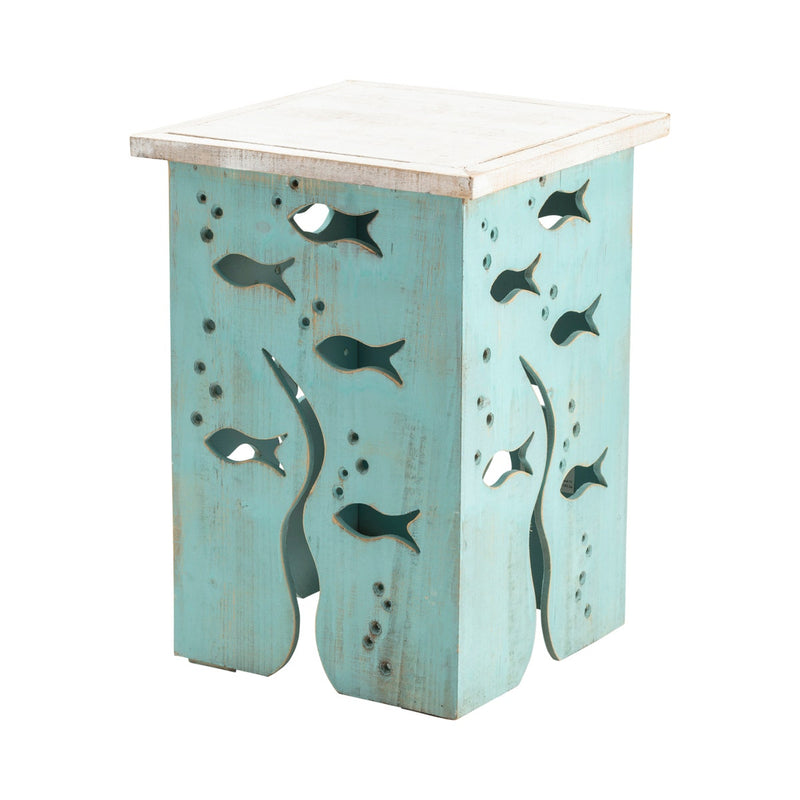 Seafoam Fish End Table