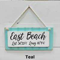 Custom Wooden Coordinate Signs - Sunshine & Sweet Pea's Coastal Decor