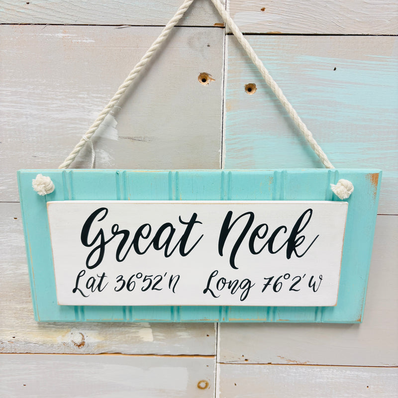 Wooden Coordinate Signs