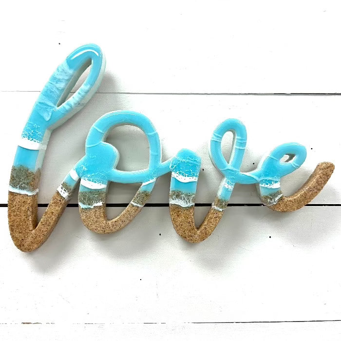 Love Beach Inspired Word Art Sunshine & Sweet Peas Coastal Decor