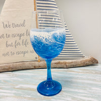 Beach Inspired Resin Stemmed Wine Glass/Goblet