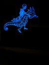 Glow In The Dark Skeleton & Seahorse Acacia Charcuterie Board Sunshine & Sweet Peas Coastal Decor