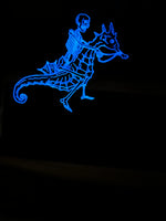 Glow In The Dark Skeleton & Seahorse Acacia Charcuterie Board