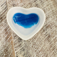 Assorted Resin Poured Heart Ring Dishes