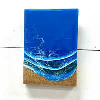 Beach Inspired Resin Art Sunshine & Sweet Peas Coastal Decor