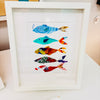 Assorted Framed Trash Art