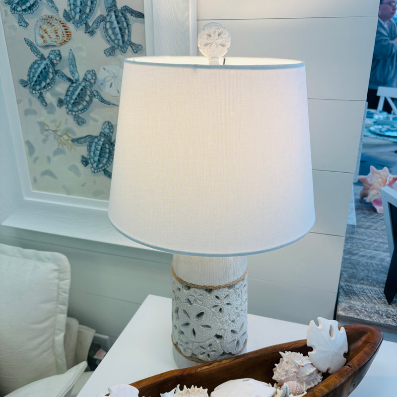Accent Sand Dollar Table Lamps w/ Night Light