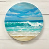 Coastal Seascape on Round Canvas