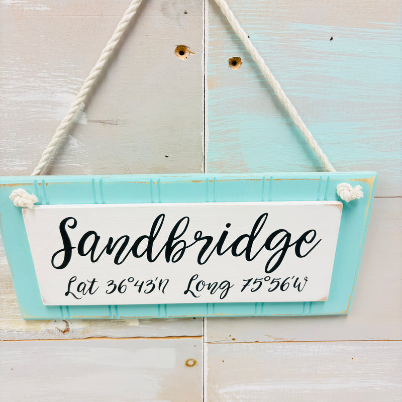 Wooden Coordinate Signs