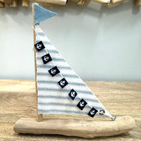 Driftwood Sailboat (Small) Sunshine & Sweet Peas Coastal Decor