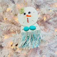 Hand Painted Sand Dollar Hula Girl Christmas Ornaments
