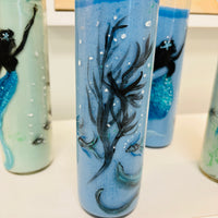 Assorted Artist Painted Glass Candles