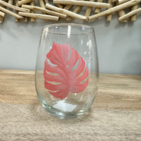 Assorted Ocean Inspired Hand Painted Stemless Wine Glasses