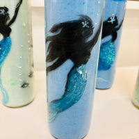 Assorted Artist Painted Glass Candles