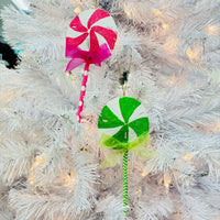 Hand Painted Sand Dollar Lollipop Christmas Ornaments