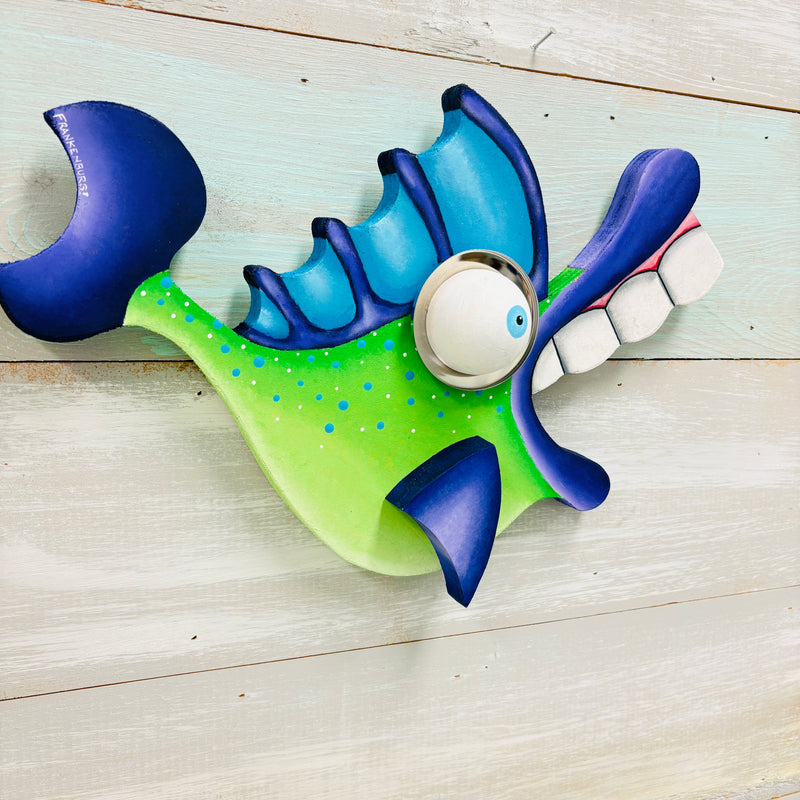 "Billy FancyFin" Wooden Funky Fish