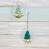 Assorted 6" Acrylic Coastal Christmas Tree Suncatchers/Ornaments w/ Glass, Shells, Sand, & Resin