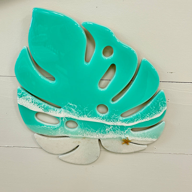 Beach Inspired Resin Monstera Leaf