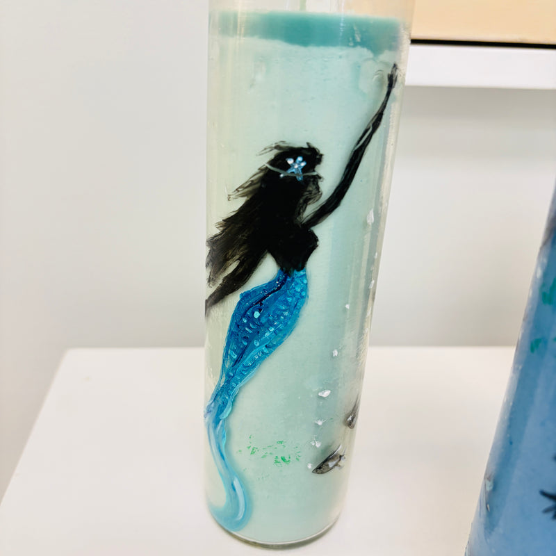 Assorted Artist Painted Glass Candles