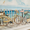 Bicycles at the Beach Framed Print