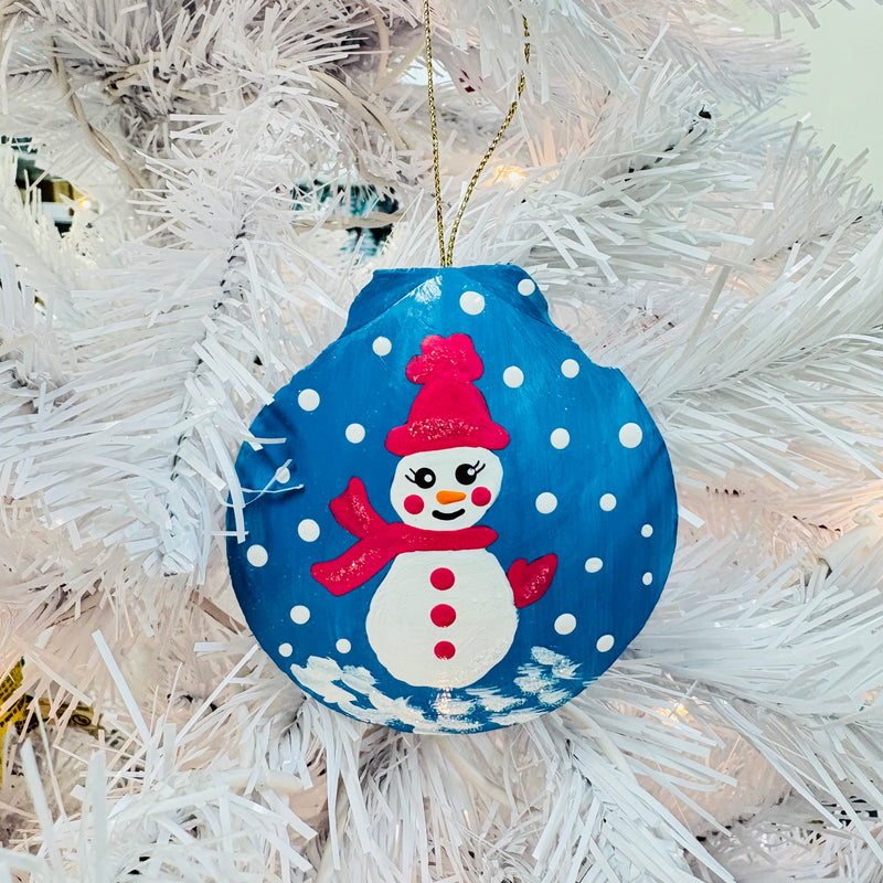 Assorted Hand Painted Scallop Shell Ornaments