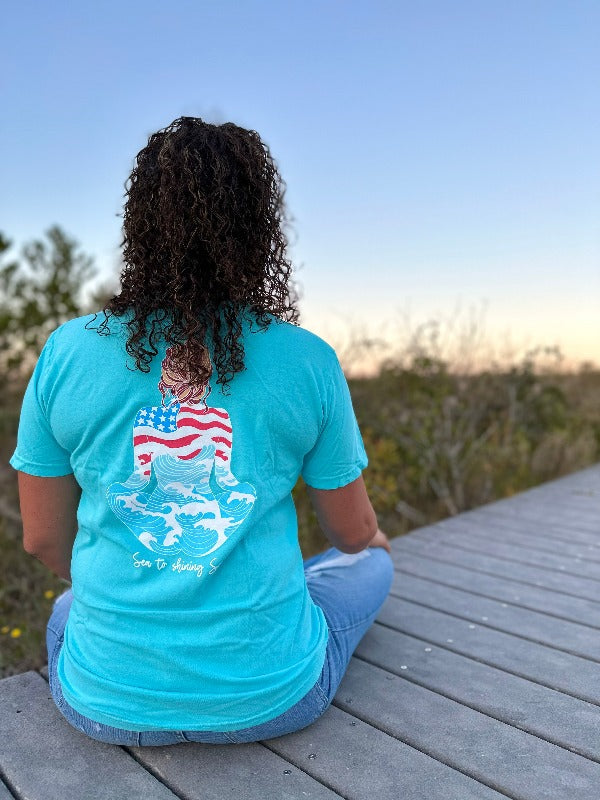 Oceana Bella | Sea To Shining Sea T-Shirt - Sunshine & Sweet Pea's Coastal Decor