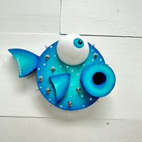 "Puffy McBlueface" Wooden Funky Fish