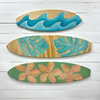 Hand Painted Boho Chic Wooden Surfboards