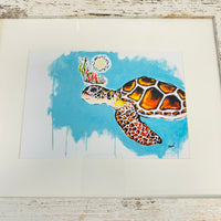 "Be Careful" Sea Turtle Prints of Original Painting