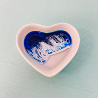 Assorted Resin Poured Heart Ring Dishes