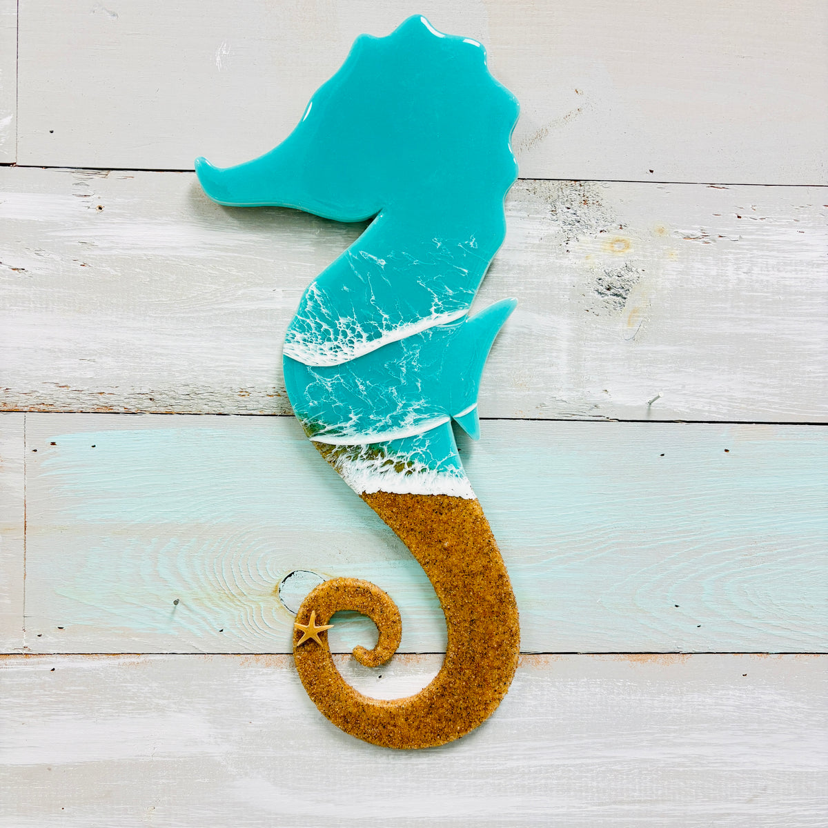 Assorted Beach Inspired Resin Seahorses
