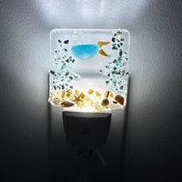 Acrylic Night Lights w/ Coastal Designs in Glass, Sand, Shells Resin Sunshine & Sweet Pea's Costal Decor