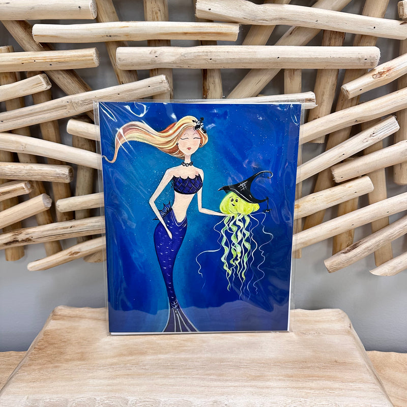 Mermaid w/Jellyfish Witch Print