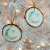 Assorted Sea Glass Moon and Star(fish) Wooden Christmas Ornaments Sunshine & Sweet Peas Costal Decor