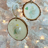 Assorted Sea Glass Angel's Embrace Wooden Christmas Ornaments Sunshine & Sweet Peas Costal Decor