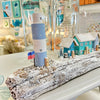 Winter Beach Houses w/ Lighthouse Scene on Driftwood