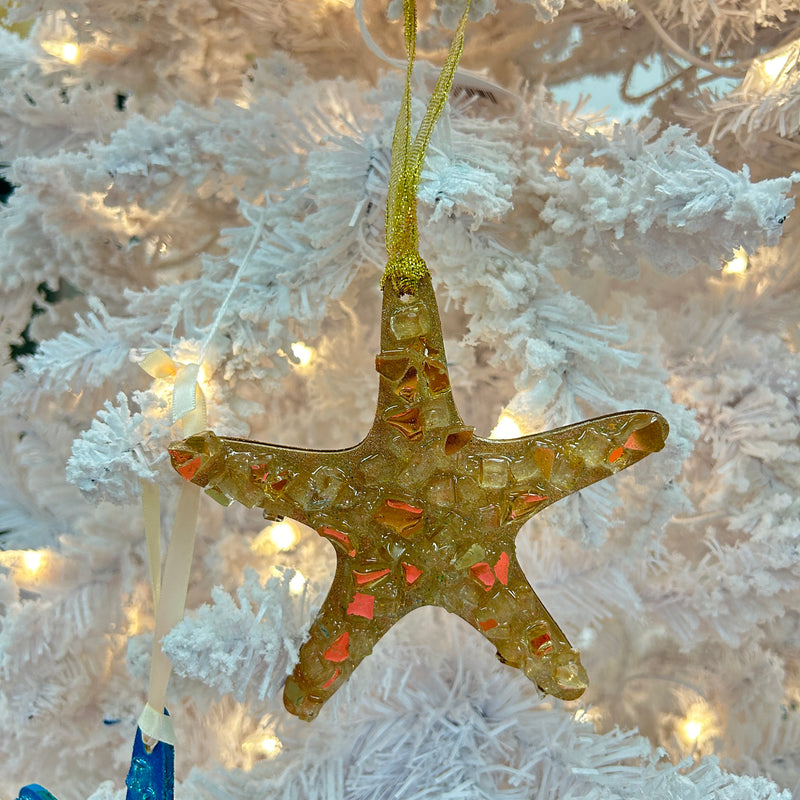 Assorted Starfish w/ Embellishments Christmas Ornament