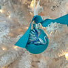 Assorted Hand Painted Coastal Birds Silver Shatter Proof Christmas Ornaments