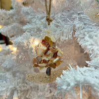 Assorted 4" Acrylic Coastal Tree Christmas Ornaments w/ Glass, Shells, Sand, & Resin Sunshine & Sweet Peas Coastal Decor