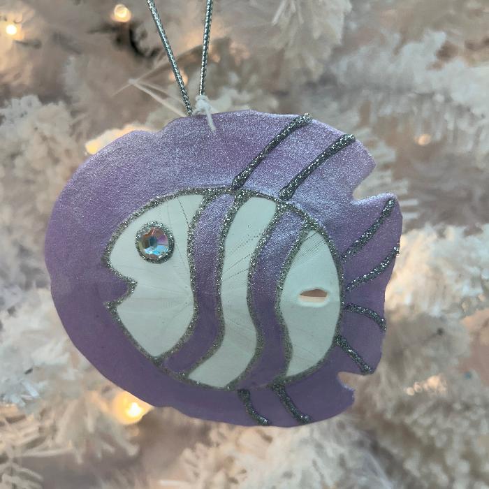 Assorted Sand Dollar Fish Christmas Ornaments Sunshine & Sweet Pea Coastal Decor