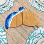 Whale Tail Bamboo Charcuterie Board w/Resin