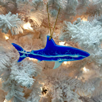 Assorted Shark Resin Christmas Ornaments